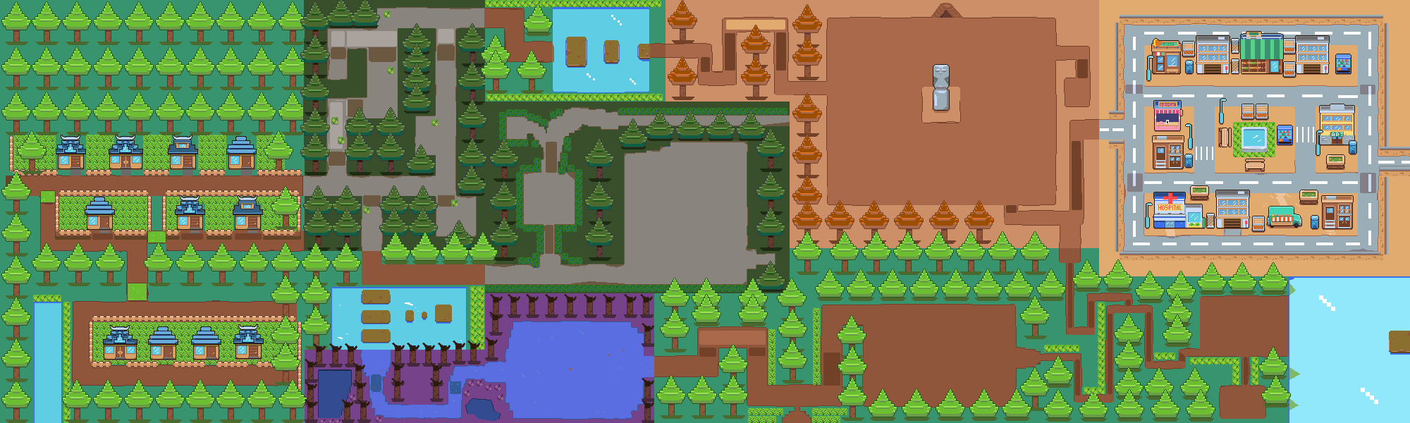 Little Town Mage — game map
