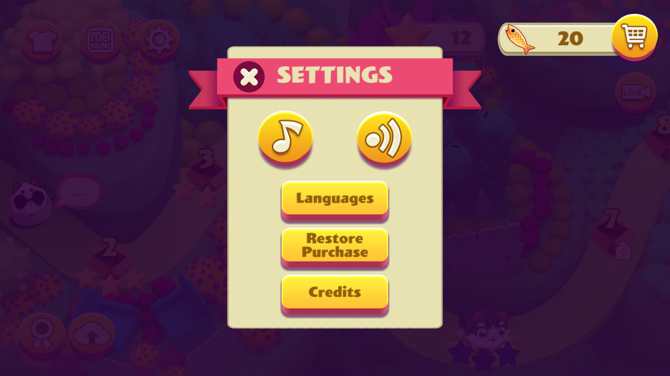 Mokuni game — gameplay screenshot