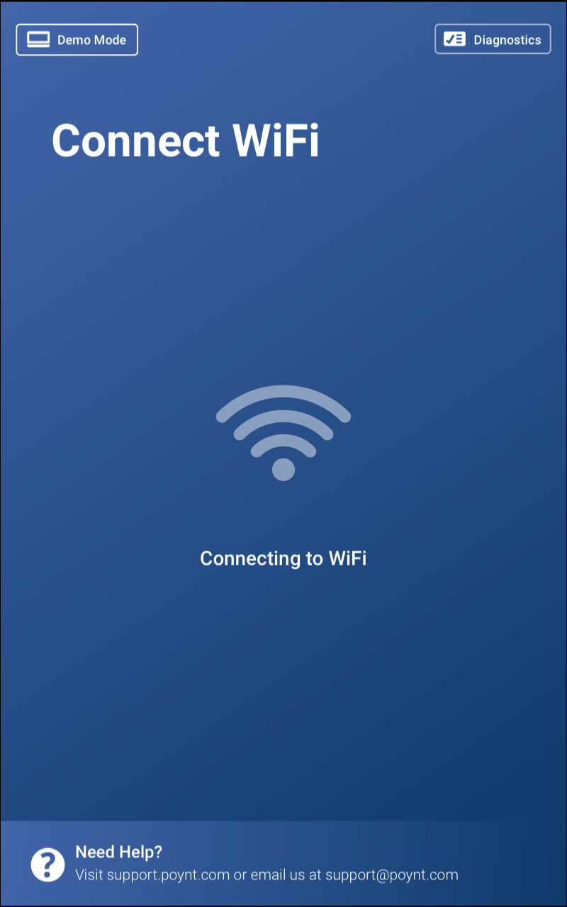 Poynt onboarding — redesigned connect WiFi animation
