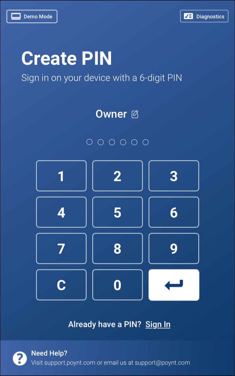 Poynt onboarding — redesigned create PIN animation