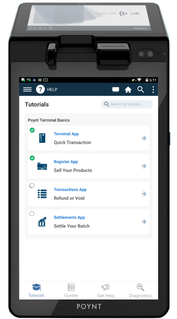 Poynt — help app metrics and next steps