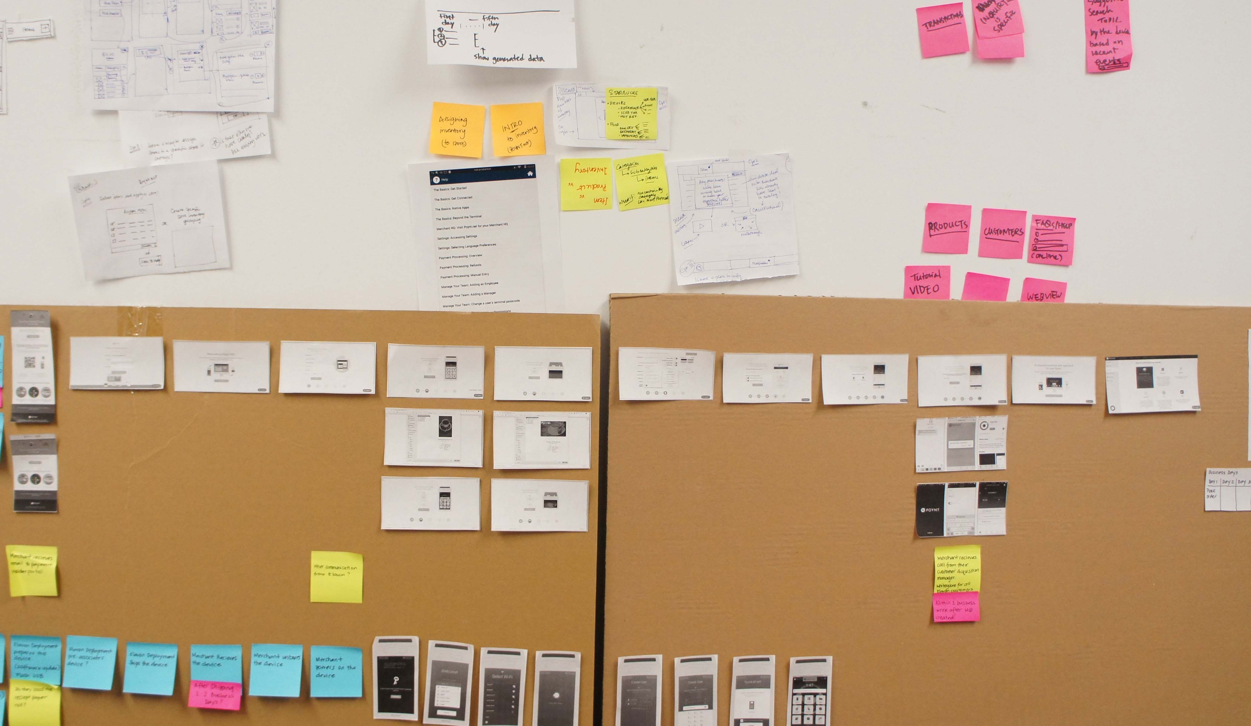 Poynt onboarding — brainstorm sketch