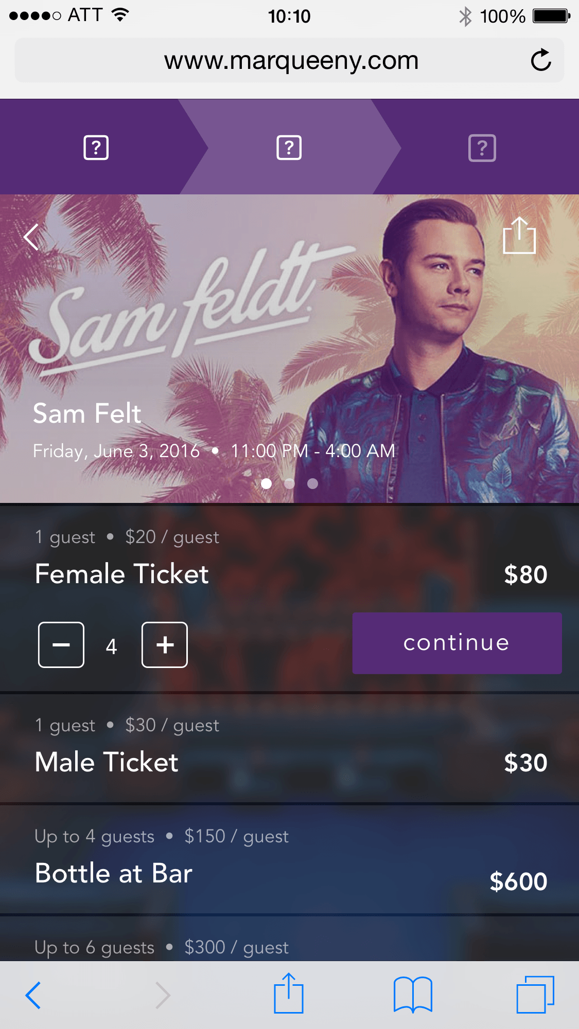 SevenRooms — booking widget design