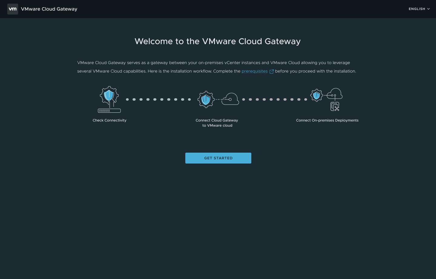 VMware Free Trial — onboard vSphere+ with customer-managed cloud gateway