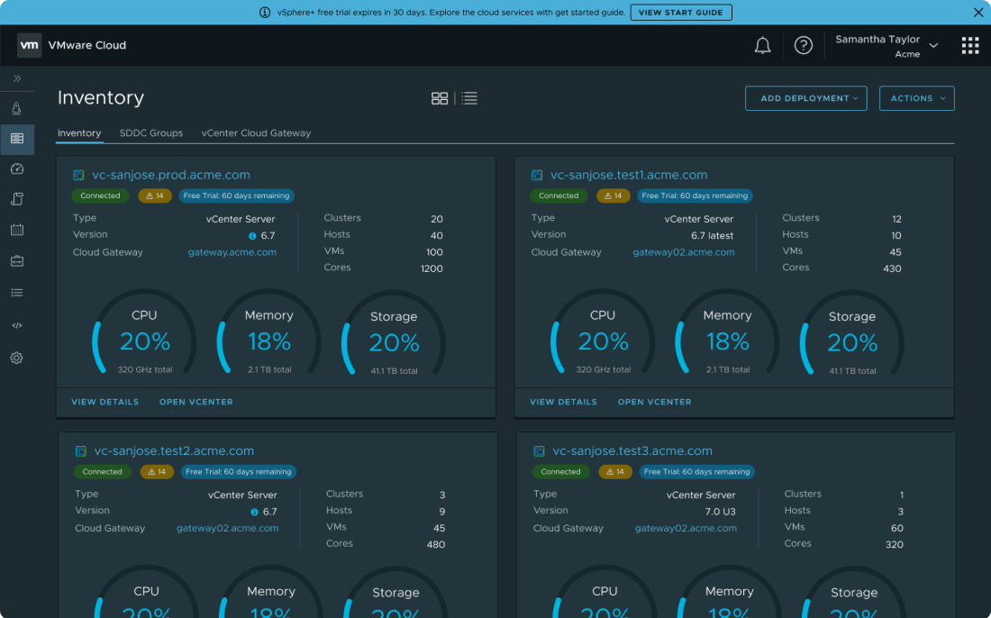 VMware Free Trial — challenge of guiding users